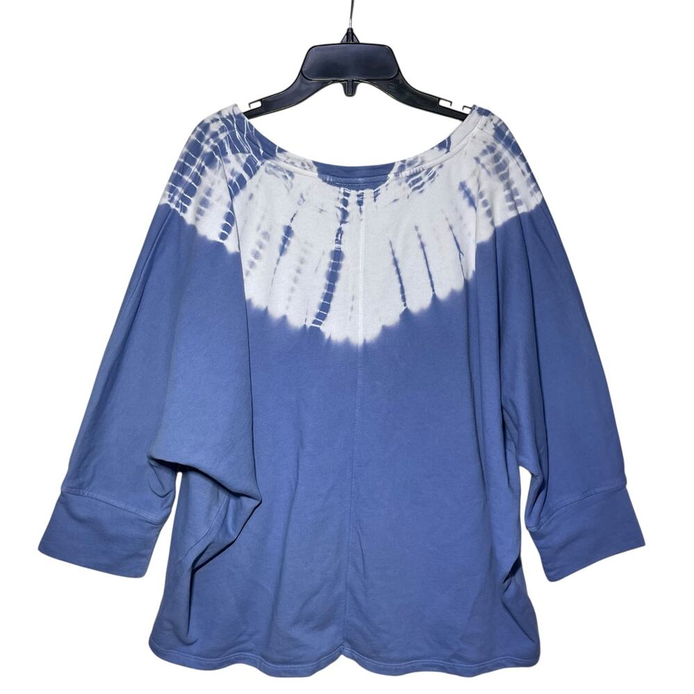 J. Jill Tie Dye Sweatshirt Organic Cotton Dolman Sleeve - Picture 6 of 10